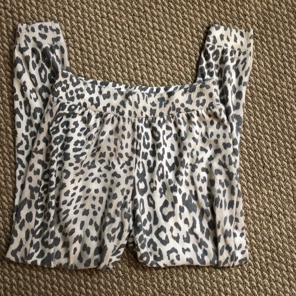 Chaser gray leopard jogger cozy soft sweat pants - Picture 6 of 8